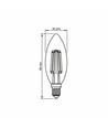 C35 LED-lampa 6W E14 - glödtrådsdesign, bärnstensfärgad, extra varmvit, 230V, 680lm, förbrukning 6W