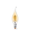 C35 LED-lampa 6W E14 - koltrådsfärgad, flamma, bärnsten, extra varmvit, 230V, 680lm