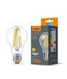 E27 10W LED filament lampa - A60, 4000K, 360 grader, glas