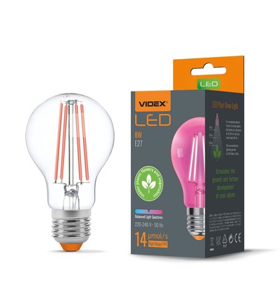 8W E27 växtlampa - A60, Fito, 230V