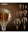 G200 LED-lampa 8W E27 - glödtråd, dimbar, spiral, bärnstensfärgad, extra varmvit, 230V, 500lm