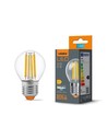 E27 6W LED filament klotlampa - G45, 800lm, 4000K, flicker free