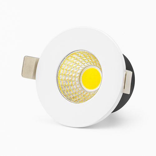 LEDlife Ø3,8cm Focu38 möbelspot infällning RA92 - Hål: Ø3,5 cm, Mått: Ø3,8 cm, Matt vit, 2W, 12V DC