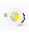 LEDlife Ø3,8cm Focu38 möbelspot infällning RA92 - Hål: Ø3,5 cm, Mått: Ø3,8 cm, Matt vit, 2W, 12V DC