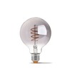 G95 LED-lampa 4W E27 - glödtråd, dimbar, spiral, gråtonad / askfärgad, extra varm vit, 230V, ljusstyrka 100, förbrukning 4