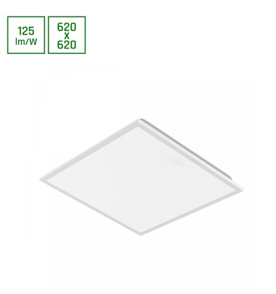 62x62 LED panel, 40W - 125lm/W, 4000K, vit kant, 3 års garanti