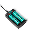 Universal batteriladdare för Li-ion / IMR - 2 kanaler, Micro USB, LED-indikator