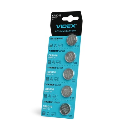 5-pack CR2016 litiumbatteri - Knappcellsbatteri