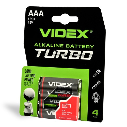 Alkaliskt batteri - Turbo LR03T/AAA, 4 st