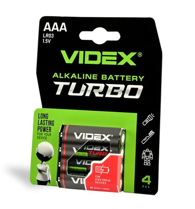 4 st. LR03T/AAA - Alkaliskt batteri