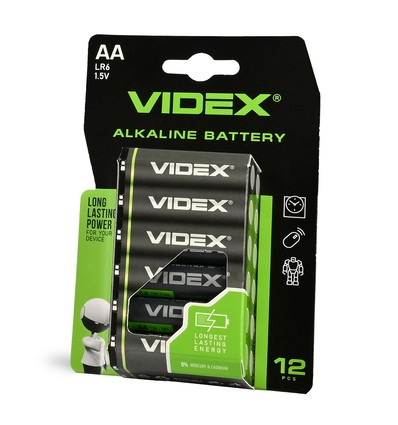 12 st LR6/AA - Alkaliskt batteri