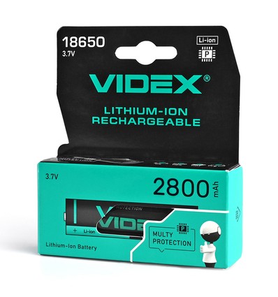 Laddningsbart Lithium-ion batteri - 18650-P 2800mAh, med termiskt skydd