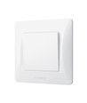 1-vägs strömbrytare - 86x86mm, IP20, vit