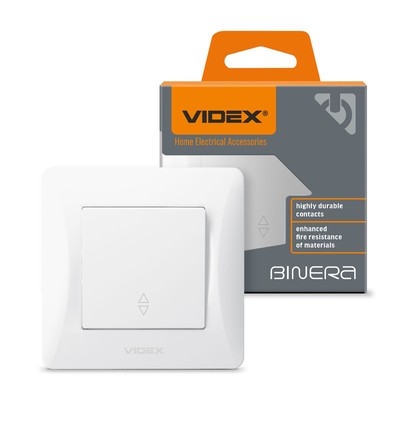 1-vägs strömbrytare - trappkoppling, 86x86mm, vit