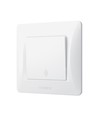 1-vägs strömbrytare - trappkoppling, 86x86mm, vit