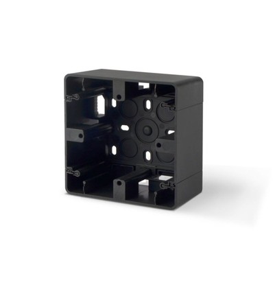 BINERA 1-modul förhöjningsram för uttag/strömbrytare - 86x86x45 mm, IP20, svart grafit