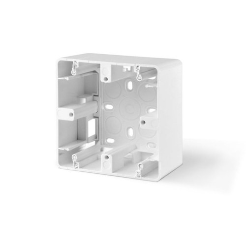 Ytmonteringsbox - enkel, vit