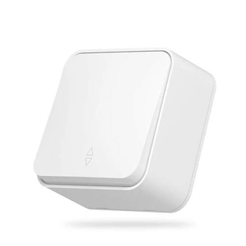 1-polig utanpåliggande strömbrytare - trappkoppling, 68x68mm, vit