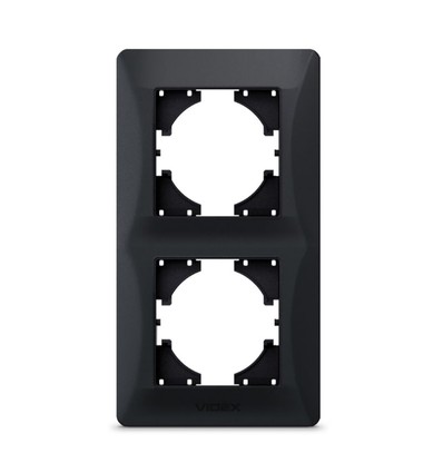 BINERA 2-fack vertikal ram - Svart grafit, 86x157 mm, IP20 inomhus