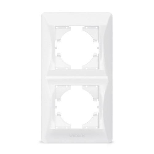 Ram - 2 platser, vertikal, vit