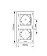 Ram - 2 platser, vertikal, vit