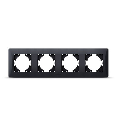 Ram - 4 platser, horisontell, svart