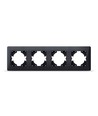 Ram - 4 platser, horisontell, svart