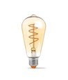 4W dimbar LED-lampa E27 - Spiral koltråd, bärnstensfärgad, extra varm vit, ST64, 230V