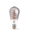 St64 LED-lampa 4W E27 - koltrådsdämpbar spiral gråtonad / askfärgad extra varm vit, spänning: 230V, ljusstyrka: 100