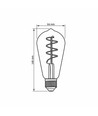 St64 LED-lampa 4W E27 - koltrådsdämpbar spiral gråtonad / askfärgad extra varm vit, spänning: 230V, ljusstyrka: 100