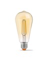 E27 6W dimbar LED lampa - ST64, filament, amber glas, 2200K, flicker free