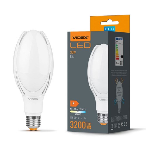 A96 LED-lampa 30W E27 - neutralvit, 230V, 3200lm, förbrukning 30W