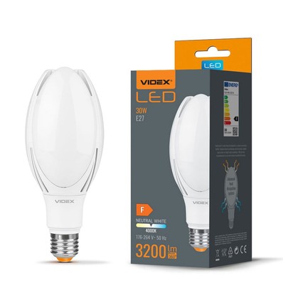 A96 LED-lampa 30W E27 - neutralvit, 230V, 3200lm