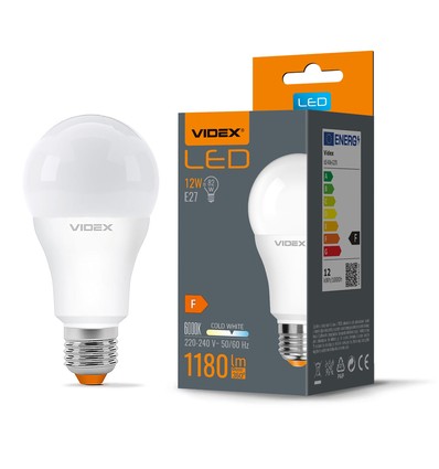 A60 LED-lampa 12W E27 - kallvit, 230V, 1180lm, förbrukning 12W