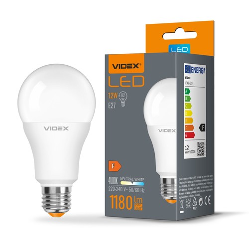 A60 LED-lampa 12W E27 - neutralvit, 230V, 1180lm, förbrukning 12W