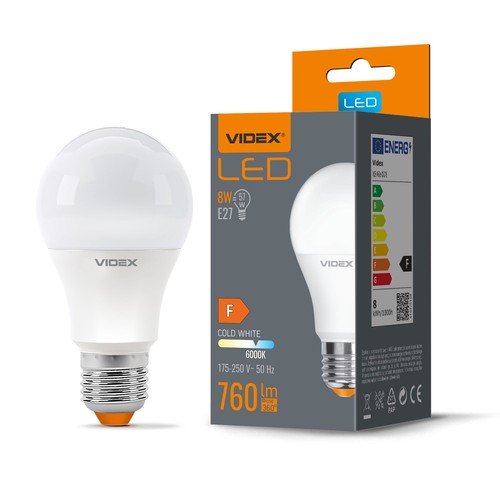 A60 LED-lampa 8W E27 - kallvit, 230V, 760lm