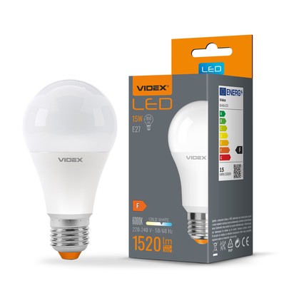 A65 LED-lampa 15W E27 - kallvit, 230V, 1520lm, förbrukning 15W