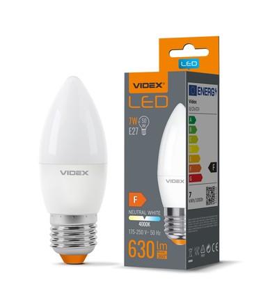 C37 LED-lampa 7W E27 - neutralvit, 230V, 630lm, förbrukning 7W