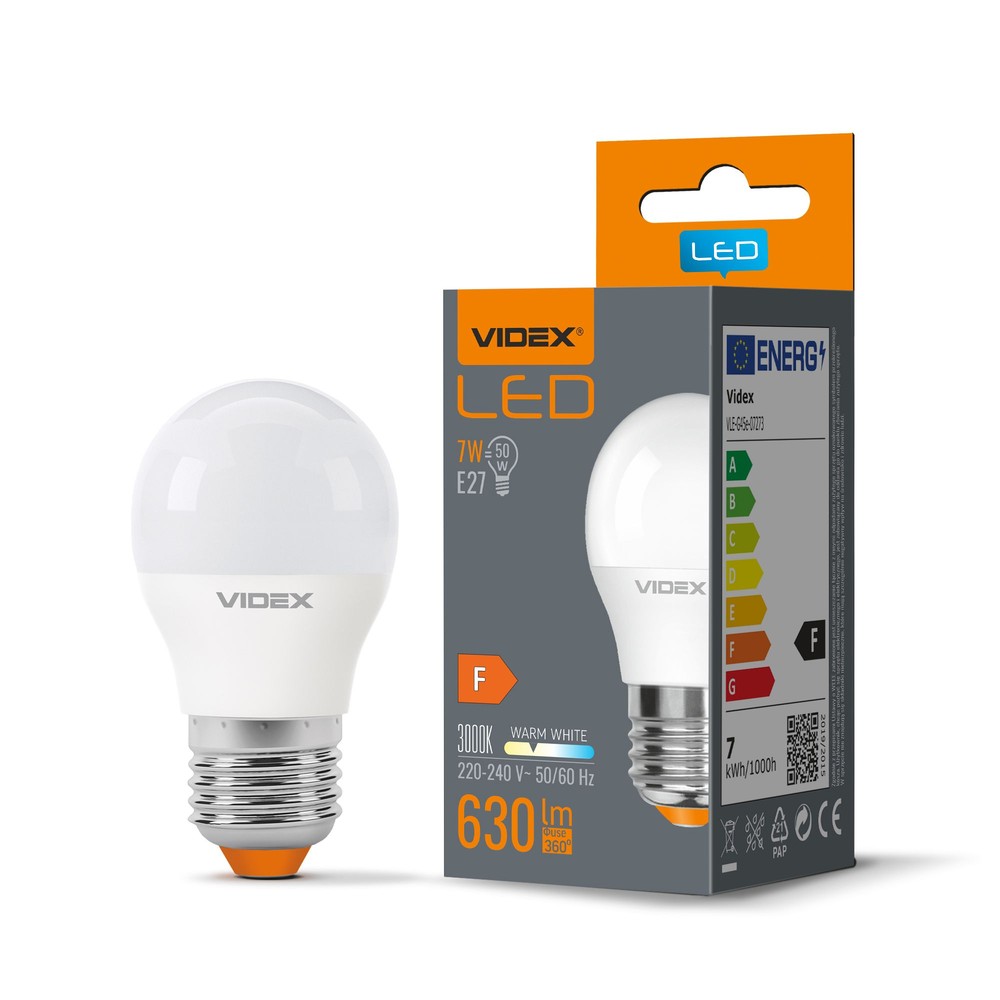 G45 LED-lampa 7W E27 - varmvit, 230V, 630lm - Kulör : Varm