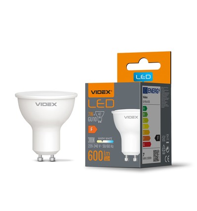 LED-lampa 7W GU10 - varmvit, 230V, 600 lm, förbrukning 7 W