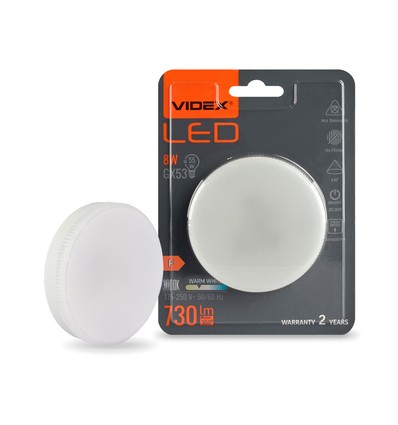 LED-lampa 8W GX53 - varmvit, 230V, 730lm