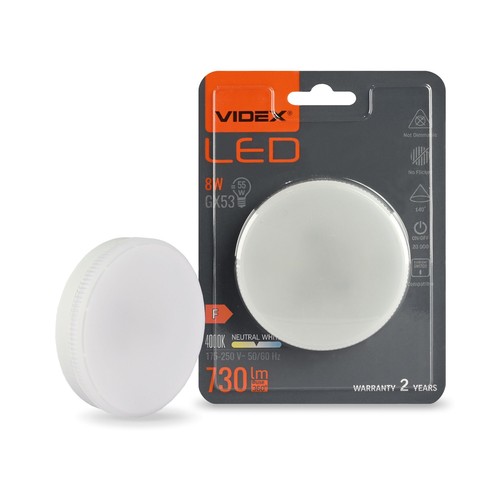 8W LED GX53 - Neutralvit, 230V