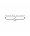 120 cm T8 LED-rör 18W - glas, neutralvit, 230V, 2000lm, förbrukning 18W