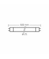 60 cm T8 glaströr 10W - LED, neutralvit, 230V, 1050 lm