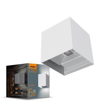 Eric 6W LED vägglampa - Upp/ner ljus, vit, 230V