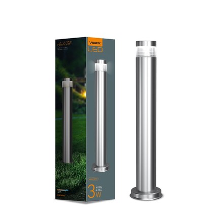 60 cm Luka trädgårdslampa 3W - silver, 230V, ljusstyrka 300, förbrukning 3