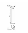 60 cm Luka trädgårdslampa 3W - silver, 230V, ljusstyrka 300, förbrukning 3