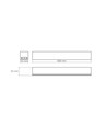 60 cm kedjelampa linjeljus 24W - 5000K, svart, 230V, 2400lm