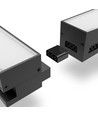 120 cm kedjelampa linjeljus 50W - LED, 5000K, svart, 230V, 5000lm