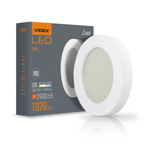Lena vägglampa 24W - neutralvit, 230V, ljusstyrka 2600, förbrukning 24